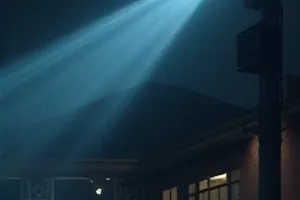 千灯记封面：廊下成排的纸灯与木柱