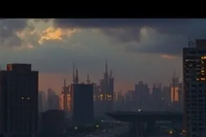 十七楼的风封面：写字楼窗边的百叶与公文包
